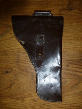 Bruine leren pistoolholster Colt 45 - 1