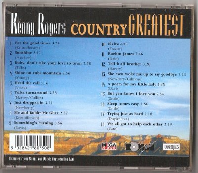 CD Kenny Rogers Country Greatest - 2