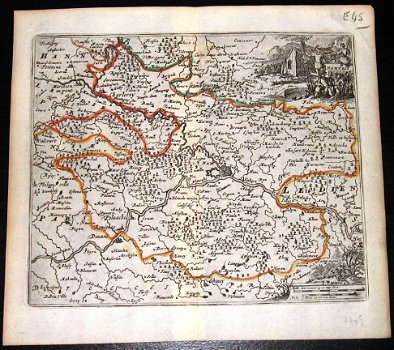 K5 Kaart Namurei 1709 Oude kaart Namur Namen België - 1