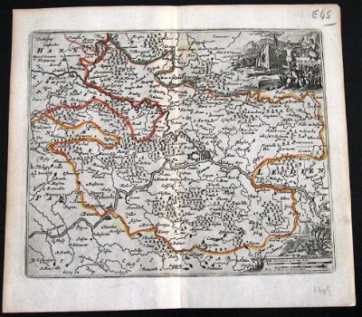 K5 Kaart Namurei 1709 Oude kaart Namur Namen België - 2