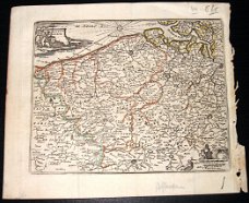 K3 Kaart Comitatus Flandriae 18e eeuw Vlaanderen Peeters Harrewijn