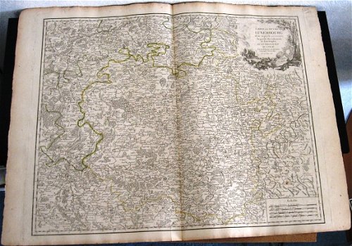 K10 kaart Carte du Duche Luxembourg 1753 Vaugondy Luxemburg - 1