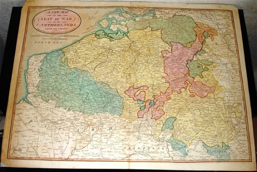 K11 Kaart New Map of the Seat of War in the Netherlands 1794 België - 1