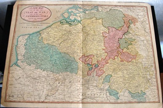 K11 Kaart New Map of the Seat of War in the Netherlands 1794 België - 2