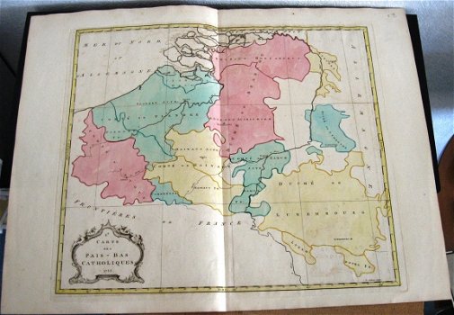 K16 Kaart Premier Carte des Païs-Bas Catholiques 1755 België - 1