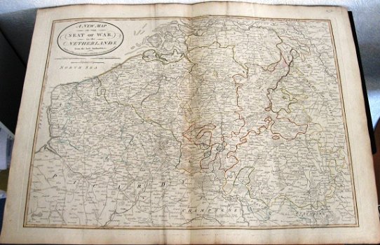 K20 Kaart New Map of the Seat of War in the Netherlands 1794 België - 1