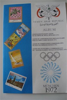 Gedenkpostzegels Album XX Olympische Spelen 1972 compleet in goede staat - 1