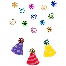 Jolee's boutique embellishments confetti and party hads