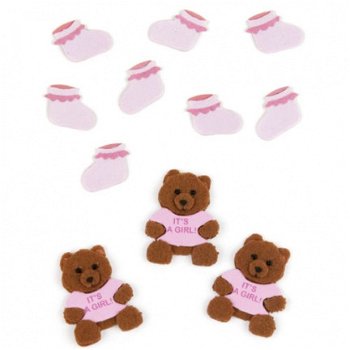 Jolee's boutique embellishments baby girl bear and booties - 1