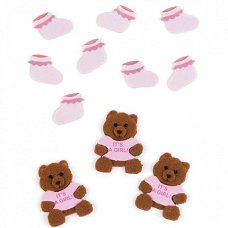 Jolee's boutique embellishments baby girl bear and booties