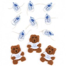 Jolee's boutique embellishments baby boy bear and booties