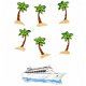 Jolee's boutique embellishments palm trees and cruise ship - 1 - Thumbnail