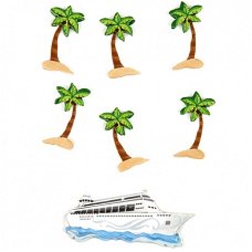 Jolee's boutique embellishments palm trees and cruise ship