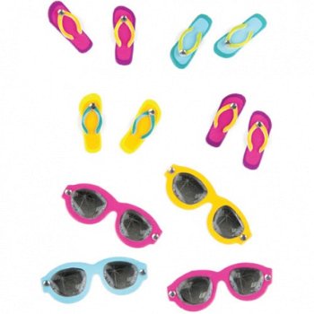 Jolee's boutique embellishments flip flops and sunglasses - 1