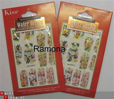 Nagel water Stickers van kiss, nail art BLOEMEN Fleur 19 - 1