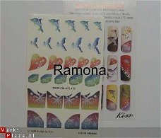 Nagel water Stickers van kiss, nail art ZEE TROPICAL 4