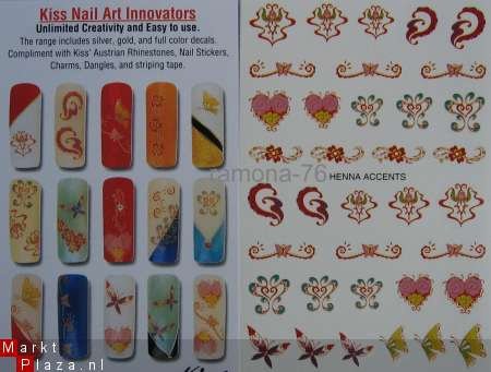 Nagel water Stickers van kiss, nail art HENNA KLEUR 6 - 1