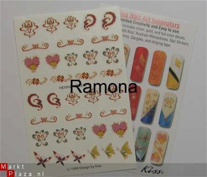 Nagel water Stickers van kiss, nail art HENNA KLEUR 6 - 1