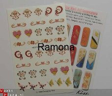 Nagel water Stickers van kiss, nail art HENNA KLEUR 6