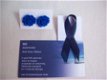 oorbellen roosjes donkerblauw & ME lintje & kaartje darkblue - 1 - Thumbnail