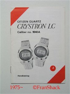 [1975~] Handleiding Crystron LC Calibre 9040A, Citizen