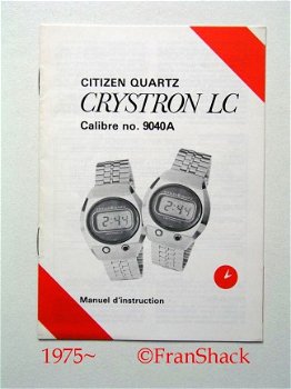 [1975~] Handleiding Crystron LC Calibre 9040A, Citizen - 2