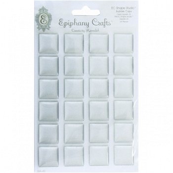 NIEUW Clear Epoxy Bubble Caps Square 25 van Epiphany Crafts - 1