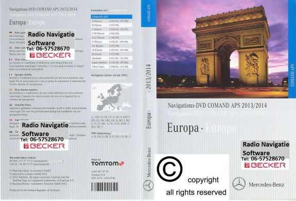 Mercedes Comand Aps DVD NTG1 / NTG2 Europa 2014-2015 (NIEUW) - Afbeelding 2