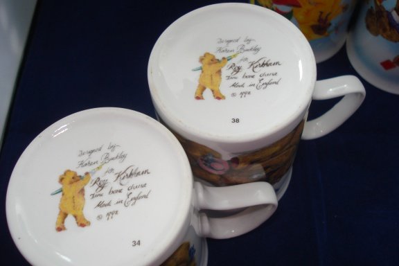 4 bone china bekers beren playtime teddy Roy Kirkham en Karen Buckley - Afbeelding 3