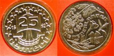 Muntje 25 centecu 1992