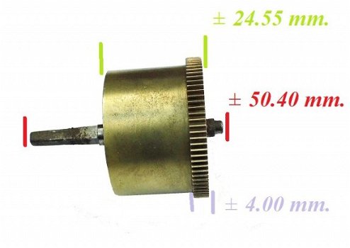 Veer trommel = Franse pendule = zonder veer =23342 - 2