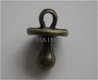 bedeltje/charm baby: speen brons - 13x9 mm - 1 - Thumbnail