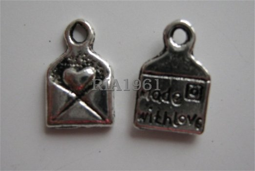 bedeltje/charm overig:mini-envelopjes -10 mm:10 voor 0,75 - 1