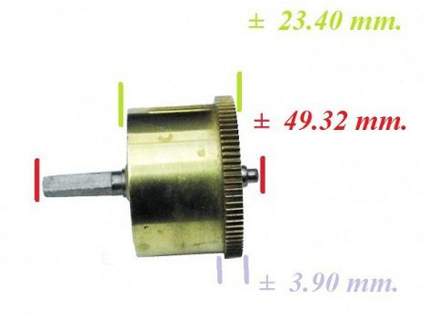 Veer trommel = Franse pendule = zonder veer =23431 - 2