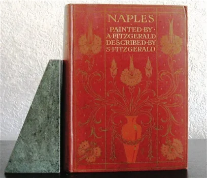 Naples Painted by A Fitzgerald 1904 Art Nouveau Napels - 1