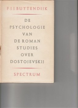 FJJ Buytendijk; De psychologie van de roman over Dostojevskij - 1