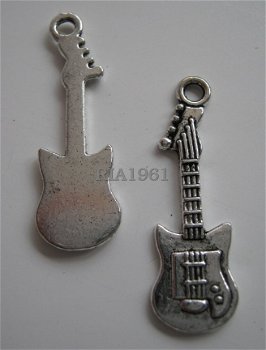 bedeltje/charm muziek :gitaar 3 - 32 x 10 mm - 1