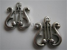 bedeltje/charm muziek:lier - 18x16 mm