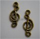 bedeltje/charm muziek:muzieknoot 4 goud -20 mm - 1 - Thumbnail