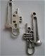 bedeltje/charm muziek:trompet (plat) - 33x14 mm - 1 - Thumbnail