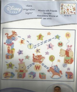 Sale Disney DMC Winnie Pooh and Friends Sampler BL700/70 - 1