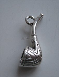 bedeltje/charm mannen :pijp - 20x7x5 mm