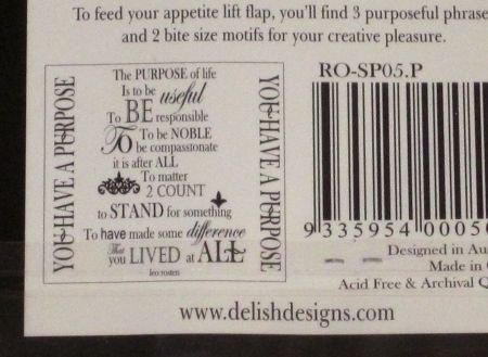 NIEUW 3 Rub on transfers Phrases Purpose Delish Designs - 2