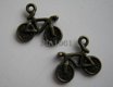 bedeltje/charm vervoer : fiets brons -16x14 mm - 1 - Thumbnail