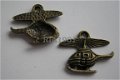 bedeltje/charm vervoer:helikopter brons - 19x15 mm - 1 - Thumbnail