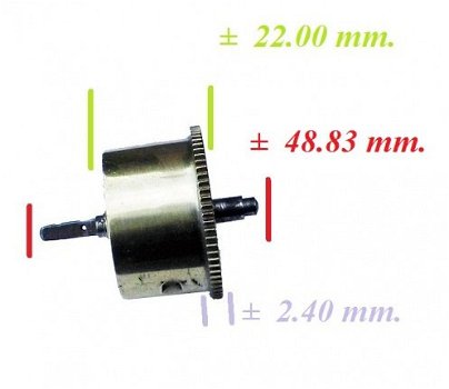 Veer trommel = Franse pendule = zonder veer =23528 - 2