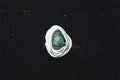 Handgemaakte ring groen luchtbubbels glasbead maat 16 NIEUW. - 1 - Thumbnail