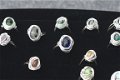 Handgemaakte ring mt ivoorkleurraku glasbead maat 16,5 NIEUW - 3 - Thumbnail