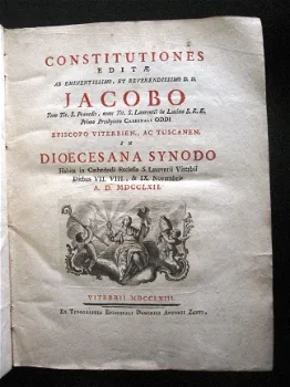 Constitutiones editae ab eminentissimo Jacobo 1763 Viterbii - 1