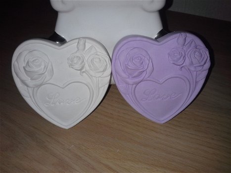 zeep zeepjes/geursteen of zeep prachtig hart love en rozen - 1